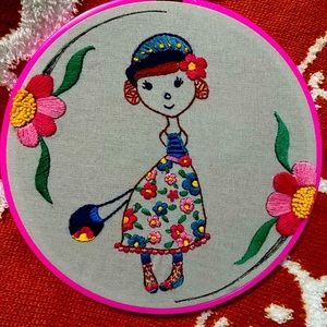 Handmade Beautiful Doll Embroidery